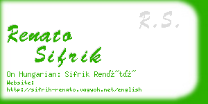 renato sifrik business card